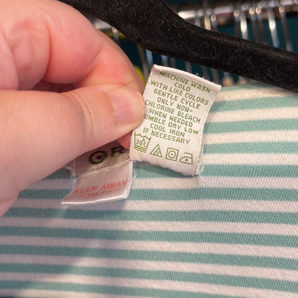 ORVIS XL midi cotton button front robe housedress night gown striped modest - Picture 4 of 10